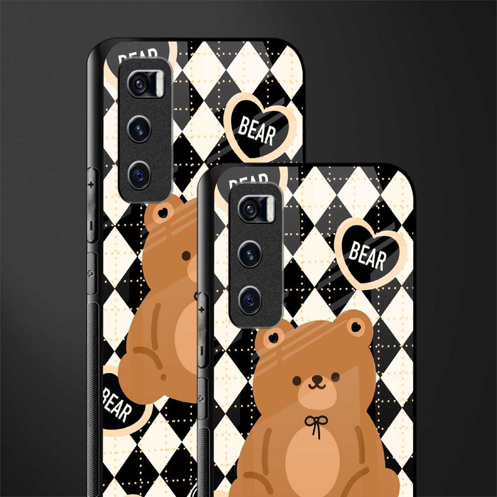 bear uniform pattern glass case for vivo v20 se image-2