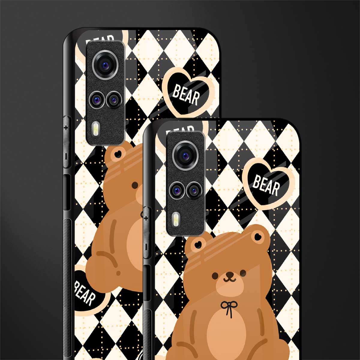 bear uniform pattern glass case for vivo y53s image-2