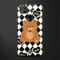 bear uniform pattern glass case for redmi 9c image