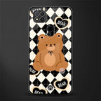 bear uniform pattern glass case for redmi 9c image