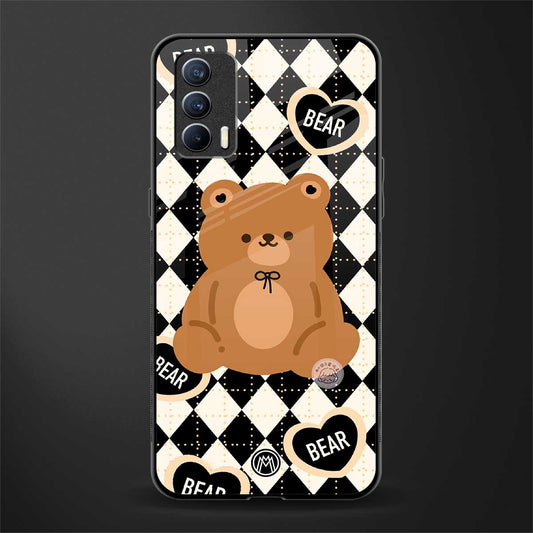 bear uniform pattern glass case for realme x7 image