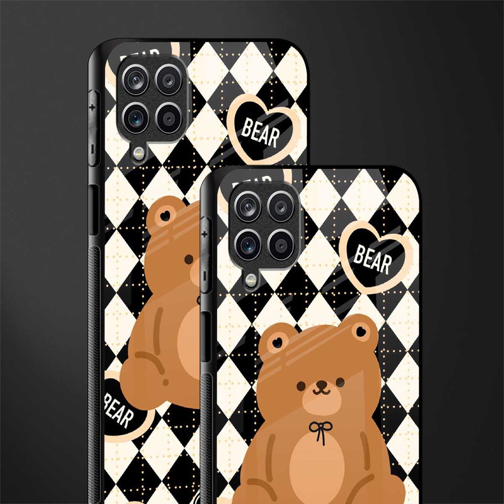bear uniform pattern glass case for samsung galaxy a12 image-2