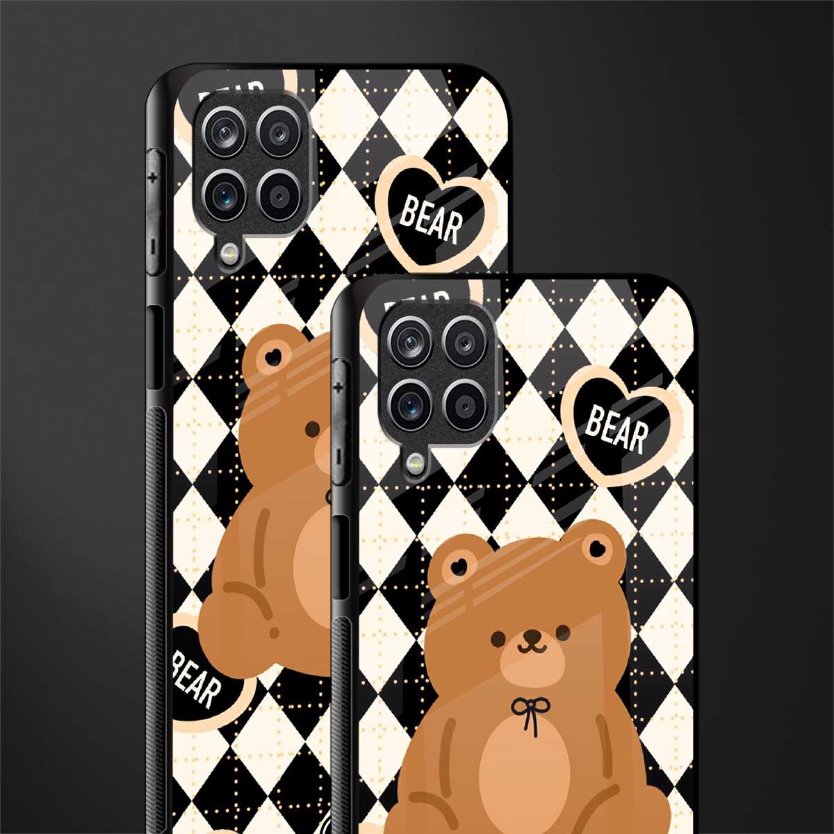 bear uniform pattern glass case for samsung galaxy f12 image-2