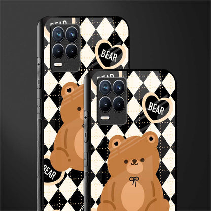 bear uniform pattern glass case for realme 8 4g image-2