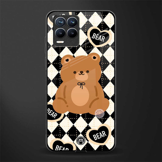 bear uniform pattern glass case for realme 8 4g image