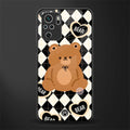bear uniform pattern glass case for redmi note 10s image