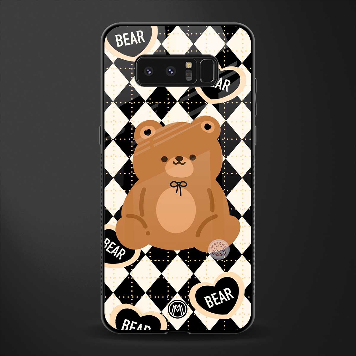 bear uniform pattern glass case for samsung galaxy note 8 image