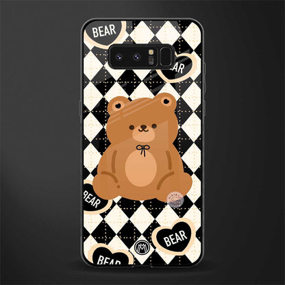 bear uniform pattern glass case for samsung galaxy note 8 image