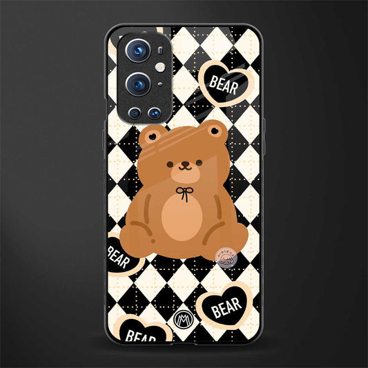 bear uniform pattern glass case for oneplus 9 pro image