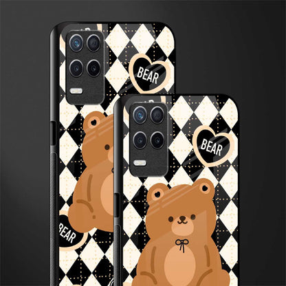 bear uniform pattern glass case for realme 8 5g image-2
