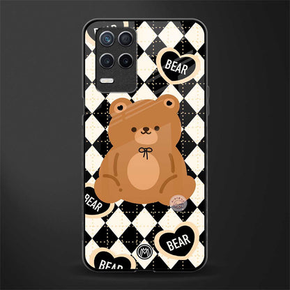 bear uniform pattern glass case for realme 8 5g image