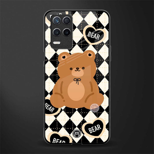bear uniform pattern glass case for realme 8 5g image