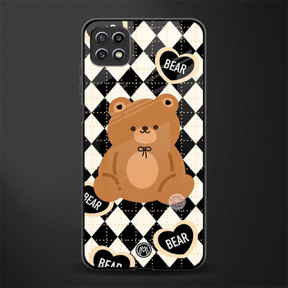 bear uniform pattern glass case for samsung galaxy a22 5g image