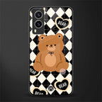bear uniform pattern glass case for vivo v21e 5g image