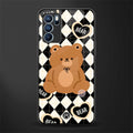 bear uniform pattern glass case for oppo reno6 pro 5g image