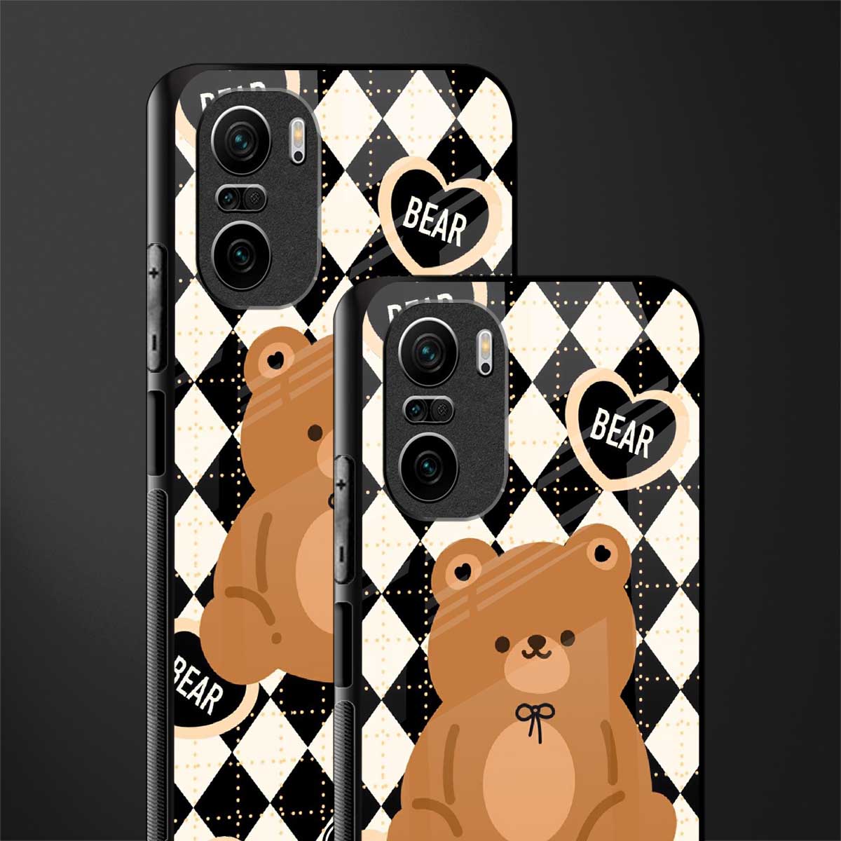 bear uniform pattern glass case for mi 11x 5g image-2