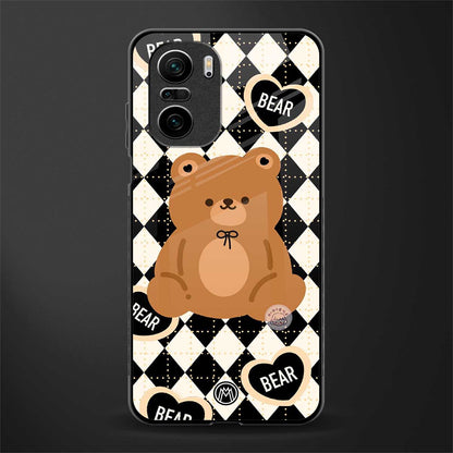 bear uniform pattern glass case for mi 11x 5g image