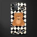 bear uniform pattern glass case for iphone 11 pro image