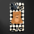 bear uniform pattern glass case for iphone 12 pro image
