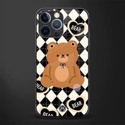 bear uniform pattern glass case for iphone 12 pro image