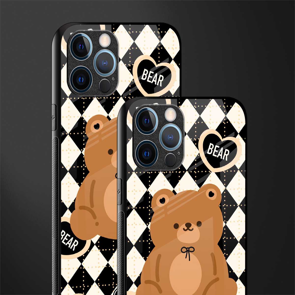 bear uniform pattern glass case for iphone 12 pro max image-2