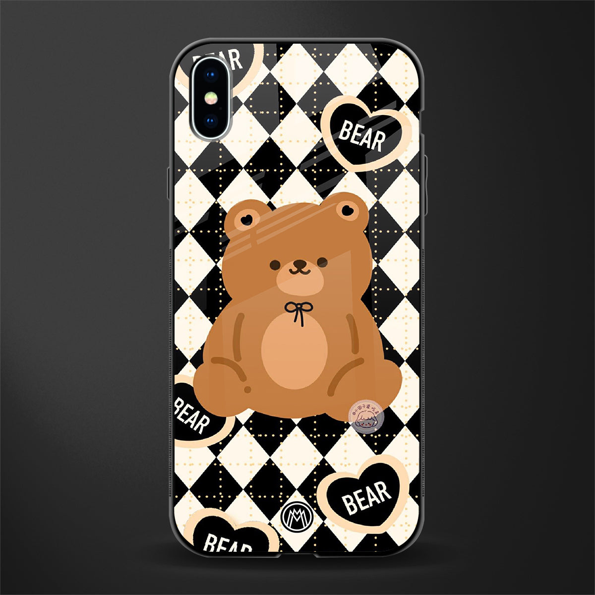 bear uniform pattern glass case for iphone xs max image