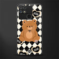 bear uniform pattern back phone cover | glass case for realme narzo 50a