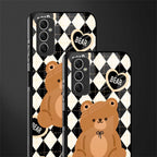 bear uniform pattern glass case for samsung galaxy m52 5g image-2