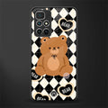 bear uniform pattern glass case for redmi 10 prime image