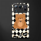 bear uniform pattern glass case for mi 11 ultra 5g image