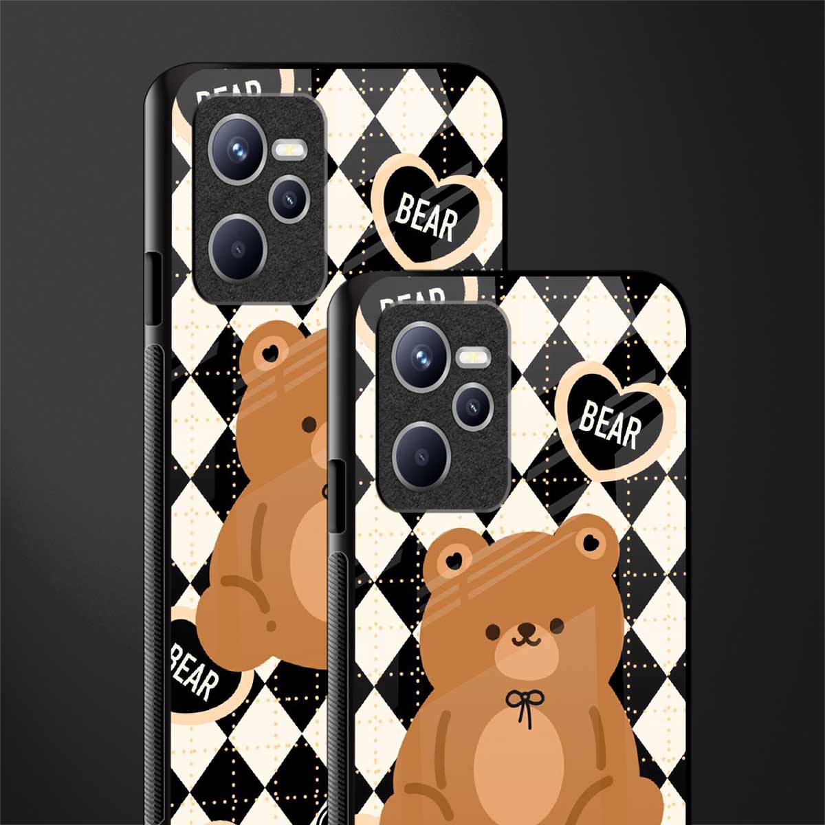 bear uniform pattern glass case for realme c35 image-2