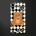 bear uniform pattern glass case for iphone xs image