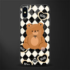 bear uniform pattern glass case for iphone xs image