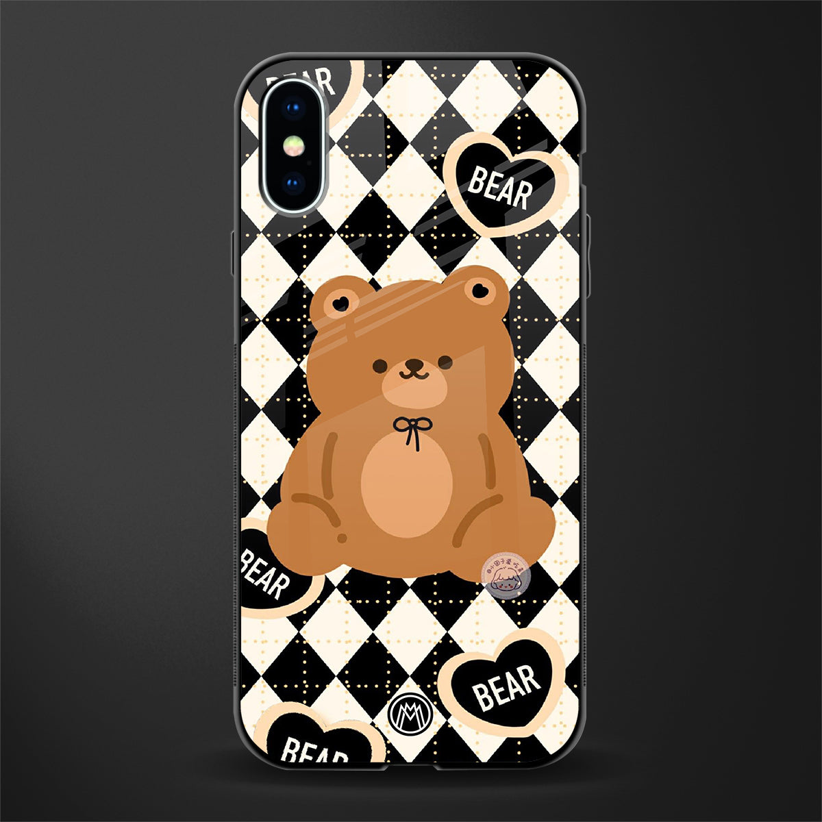 bear uniform pattern glass case for iphone xs image