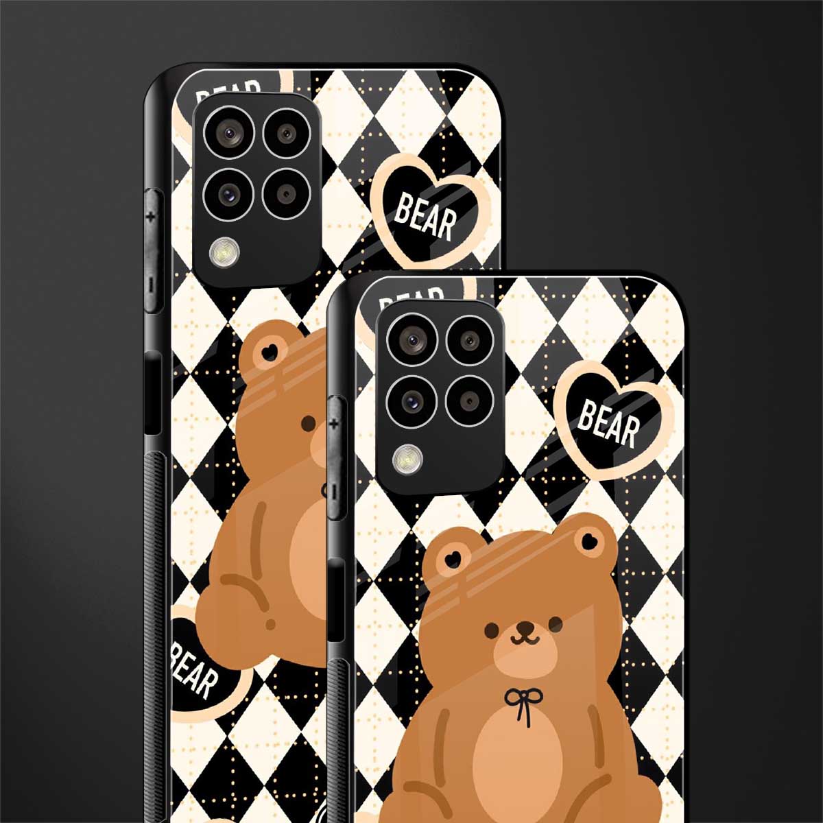 bear uniform pattern back phone cover | glass case for samsung galaxy m33 5g