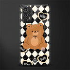 bear uniform pattern back phone cover | glass case for samsung galaxy a13 4g