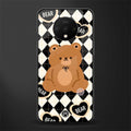bear uniform pattern glass case for oneplus 7t image