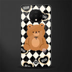 bear uniform pattern glass case for oneplus 7t image