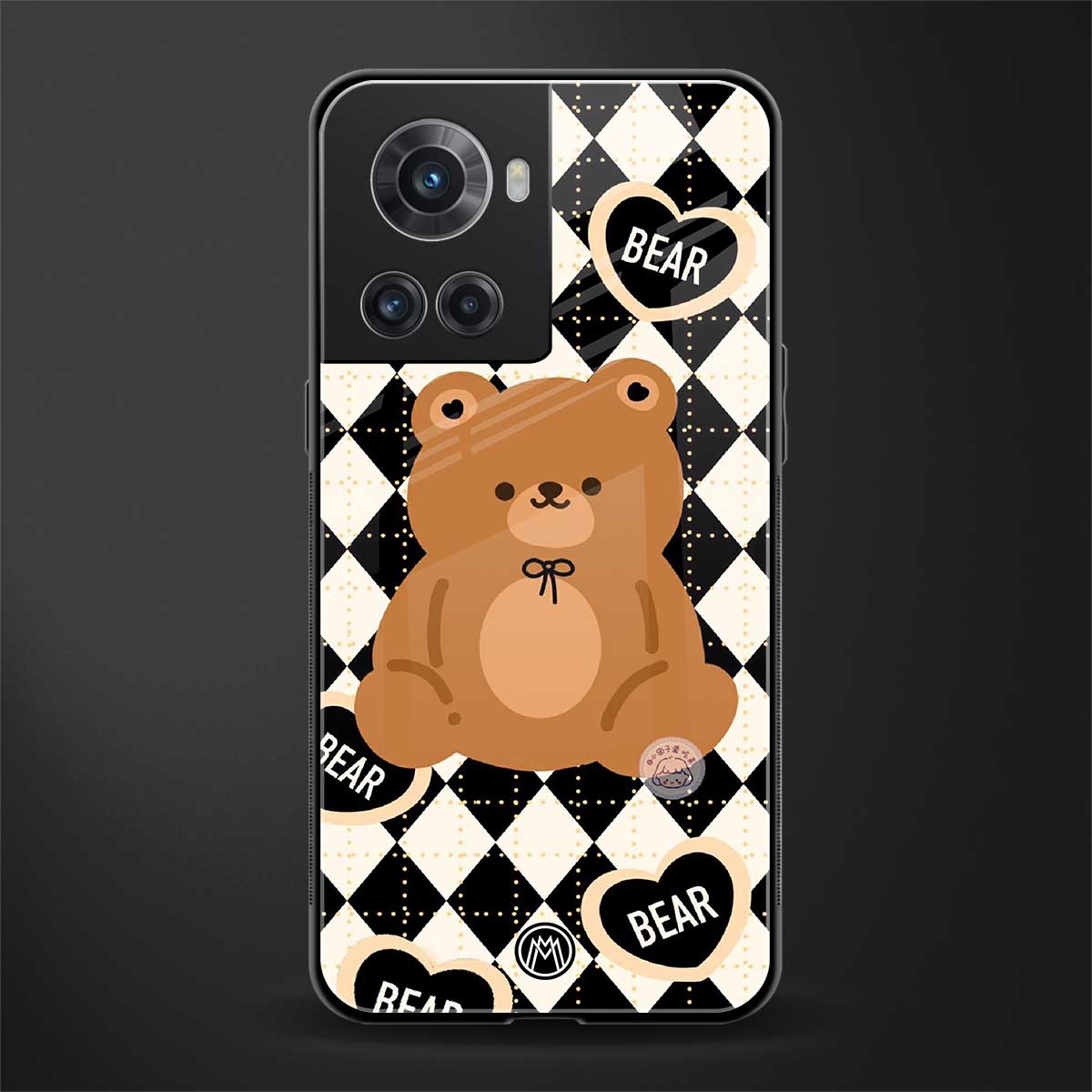 bear uniform pattern back phone cover | glass case for oneplus 10r 5g