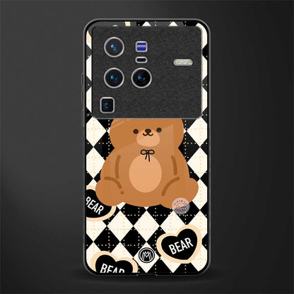 bear uniform pattern glass case for vivo x80 pro 5g image