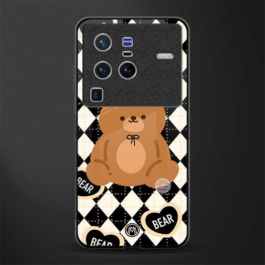 bear uniform pattern glass case for vivo x80 pro 5g image