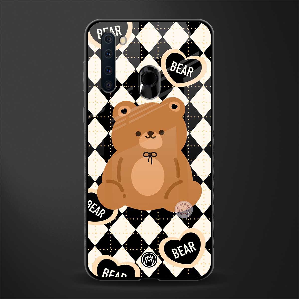 bear uniform pattern glass case for samsung a21 image