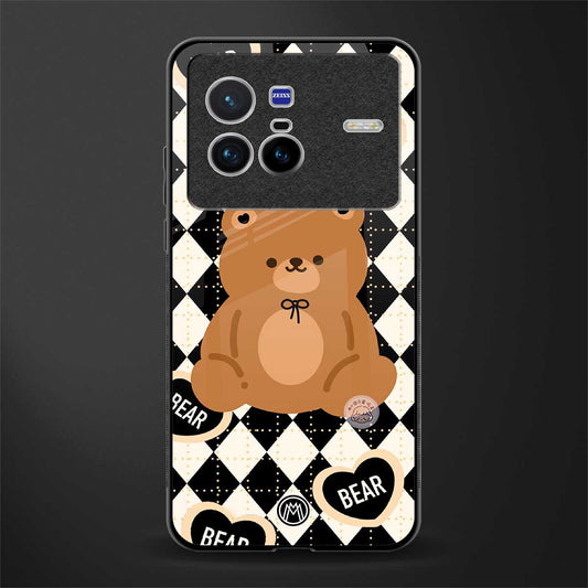 bear uniform pattern glass case for vivo x80 image