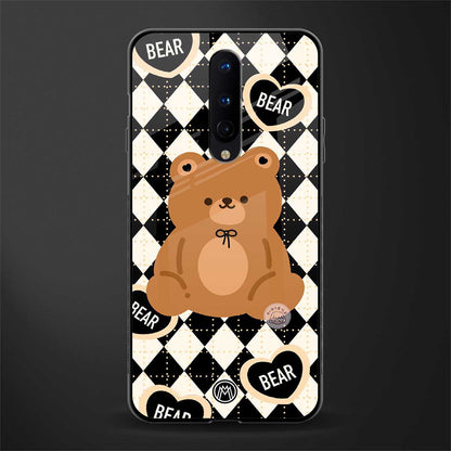 bear uniform pattern glass case for oneplus 8 image