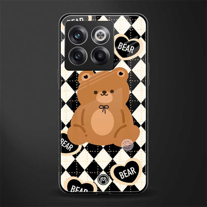 bear uniform pattern back phone cover | glass case for oneplus 10t