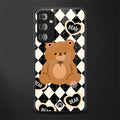 bear uniform pattern back phone cover | glass case for samsung galaxy f23 5g