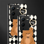 bear uniform pattern back phone cover | glass case for vivo v25 pro 5g