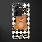 bear uniform pattern back phone cover | glass case for vivo v25 pro 5g
