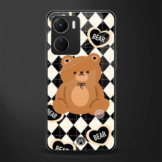 bear uniform pattern back phone cover | glass case for vivo y16