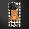 bear uniform pattern back phone cover | glass case for vivo y22